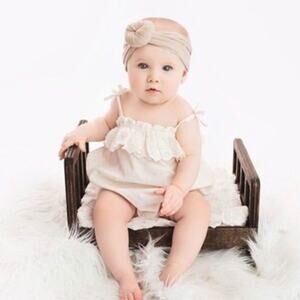 New Cream colored headband baby girl